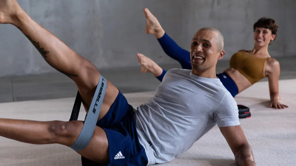 two people working out with a smartband