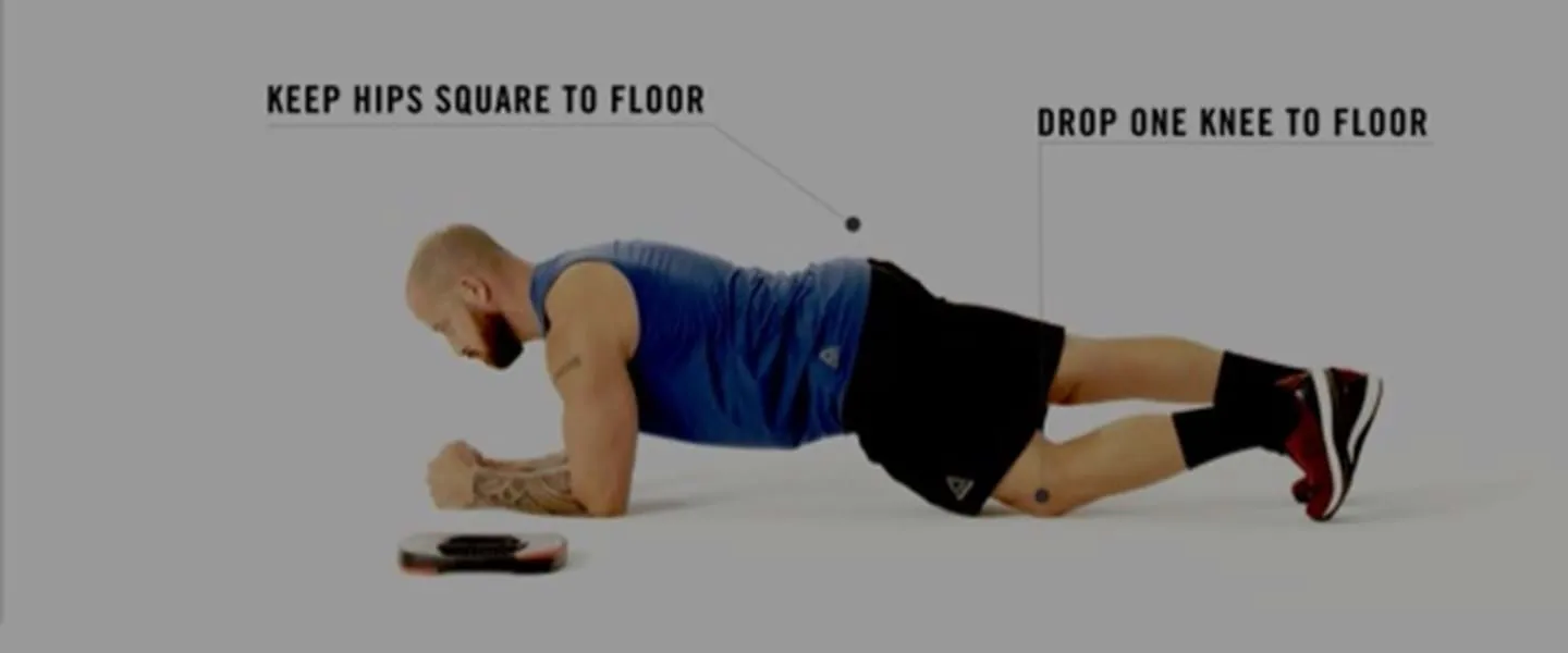 Hover with knee drop